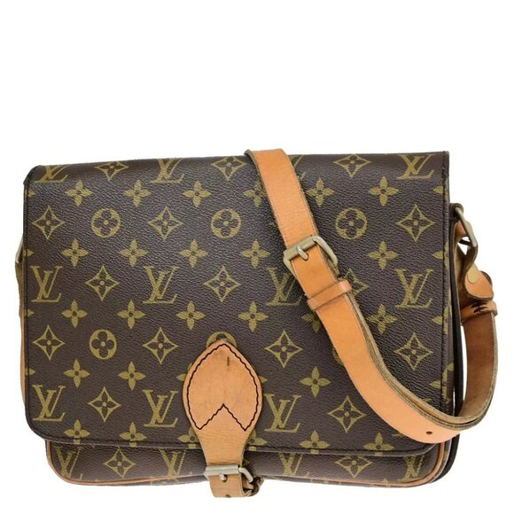 LOUIS VUITTON Cartouchiere GM Shoulder Bag Monogram Leather Brown France M51252 - Picture 1 of 16